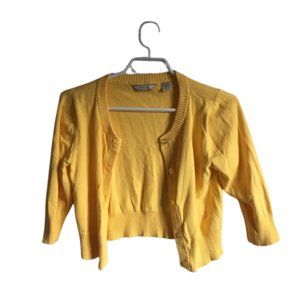 Arizona Jean Company Yellow Button Cardigan